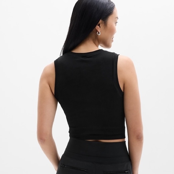 Black Ribbed Tank Top - Picture 3 of 8